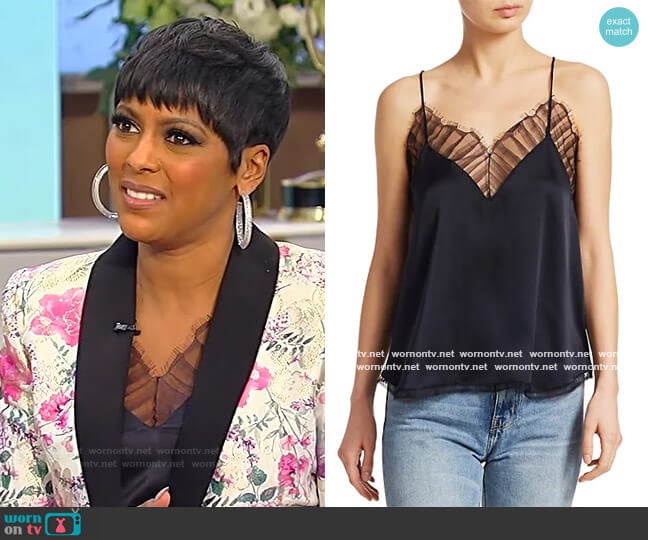 IRO Berwyn Silk Camisole worn by Tamron Hall on Tamron Hall Show
