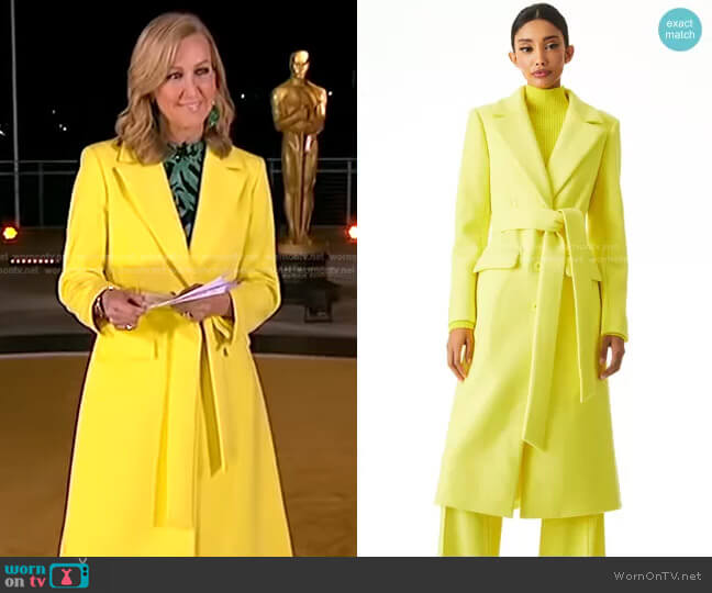 Alice + Olivia Joelle Coat worn by Lara Spencer on Good Morning America