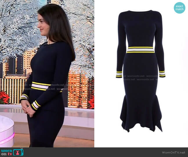 Karen Millen Fishtail Knit Dress worn by Donna Farizan on Today