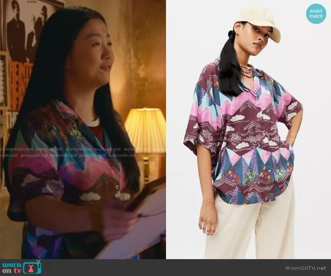 Kimchi Blue Ashton Patchwork Souvenir Shirt worn by Alice Kwan (Sherry Cola) on Good Trouble