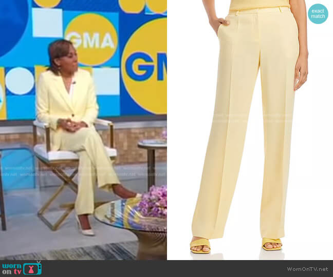 Lafayette 148 New York Gates Full-Leg Pants worn by Robin Roberts on Good Morning America