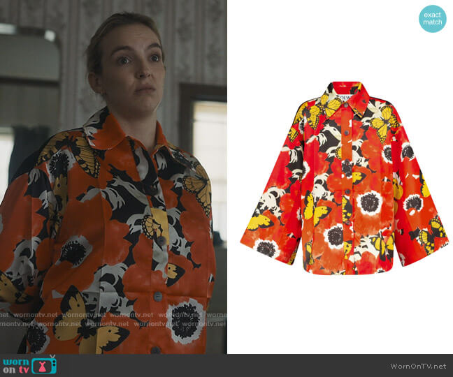 Loewe Floral shirt jacket worn by Villanelle (Jodie Comer) on Killing Eve