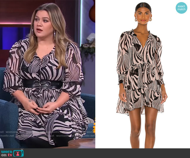 Misa Los Angeles Marisa Dress worn by Kelly Clarkson on The Kelly Clarkson Show