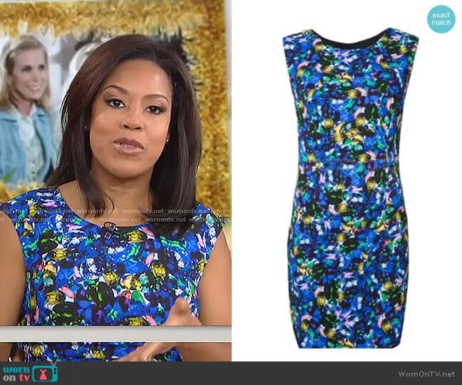 Milly Abstract Print Sheath Dress worn by Sheinelle Jones on Today