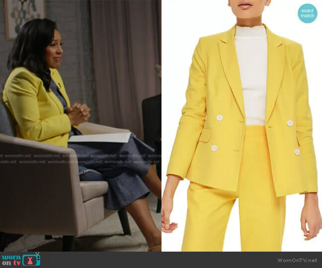 Banana Republic Tie-Front Linen Blend Jumpsuit worn by Sheinelle Jones on Today