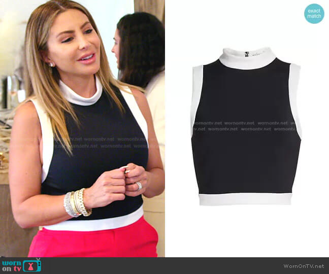 Alice + Olivia Mory Sleeveless Crop Top worn by Larsa Pippen (Larsa Pippen) on The Real Housewives of Miami