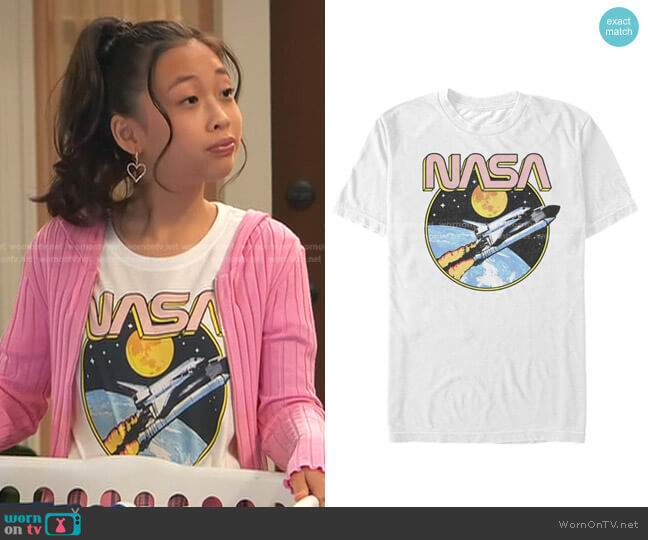 Tillys NASA Retro Shuttle Tee worn by Ivy (Emmy Liu-Wang) on Ravens Home