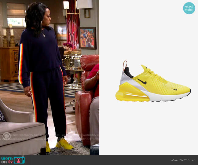 Nike AM 270 in Yellow worn by Tina Butler (Tichina Arnold) on The Neighborhood