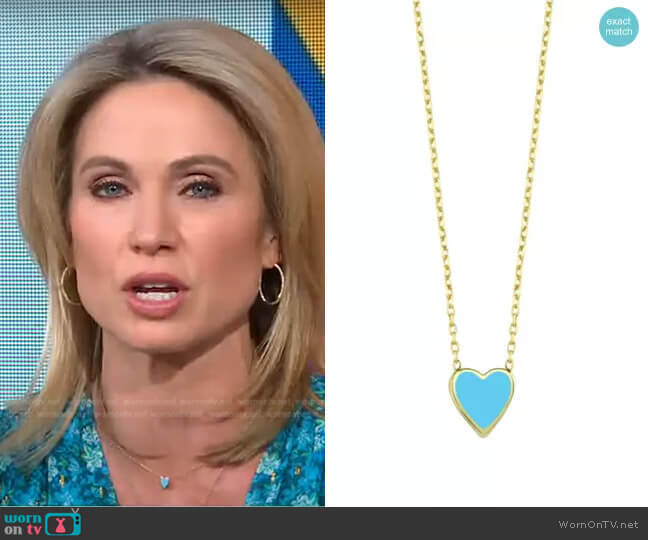 Ragen One Love Necklace in Blue worn by Amy Robach on Good Morning America