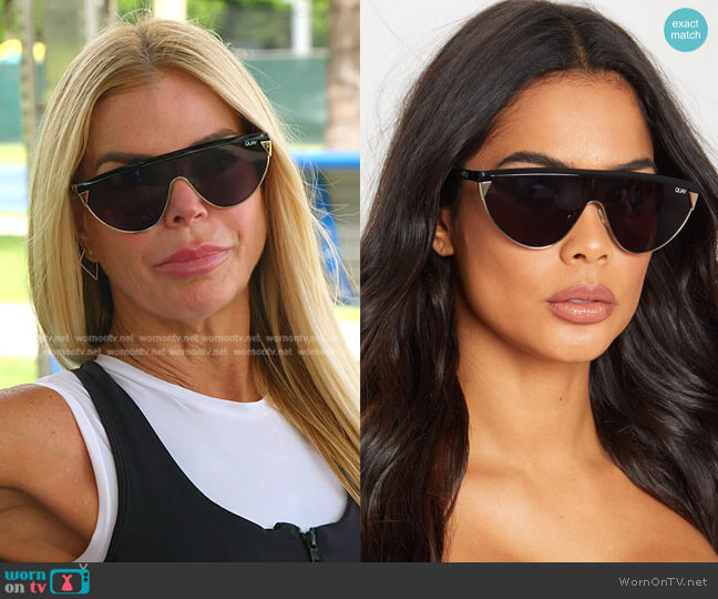 Quay x Elle Ferguson Goldie Sunglasses worn by Alexia Echevarria (Alexia Echevarria) on The Real Housewives of Miami