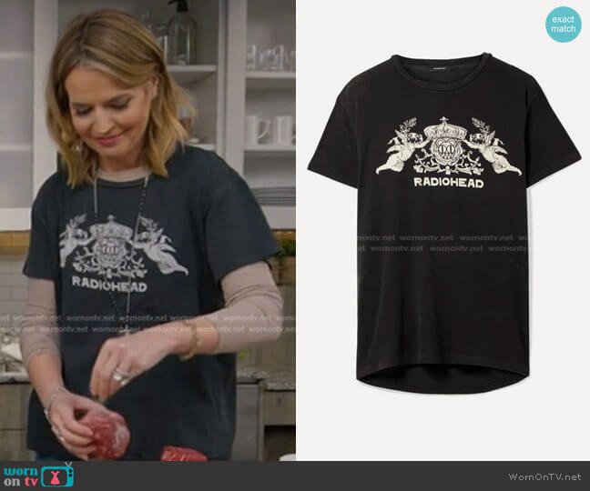 R13 Bearhead Crest Boy Print T-Shirt worn by Savannah Guthrie on Today