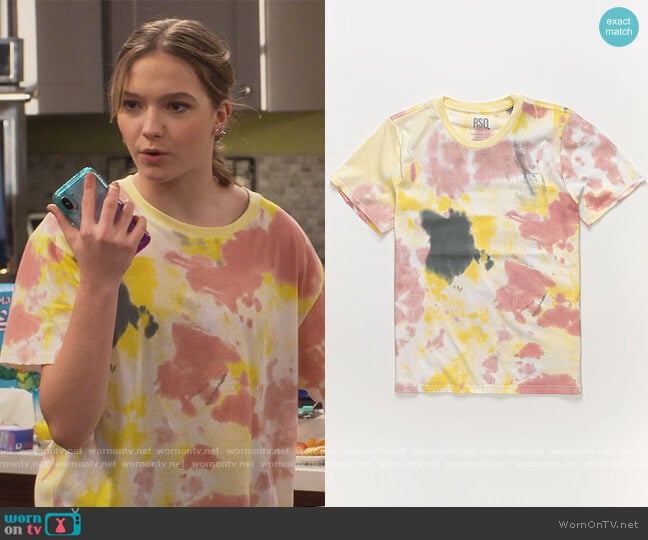 RSQ Boys Tie Dye Tee worn by Presley (Jayden Bartels) on Side Hustle