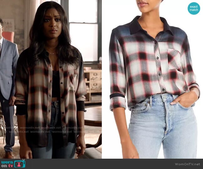 Rails Hunter Shirt in Ivory Smoke Dip Dye worn by Ryan Wilder (Javicia Leslie) on Batwoman