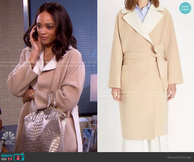 Weekend Max Mara Reversible Wool Coat worn by Lani Price (Sal Stowers) on Days of our Lives