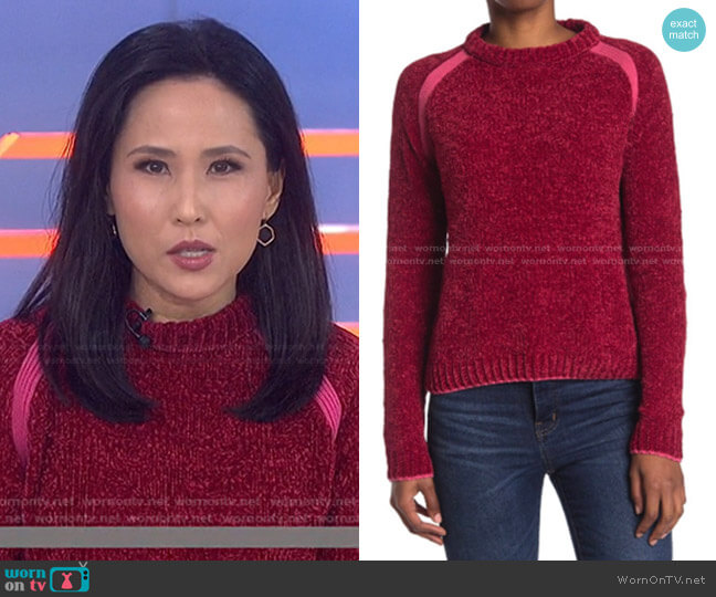 Scotch & Soda High Neck Chenille sweater worn by Vicky Nguyen on Today