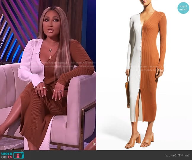 Staud Shoko Dress worn by Adrienne Houghton on The Real
