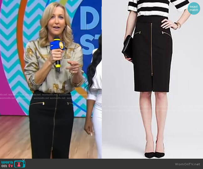 Banana Republic Sloan Skirt worn by Lara Spencer on Good Morning America