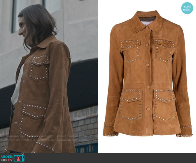 Stand Studio Studded Suede Shirt Jacket