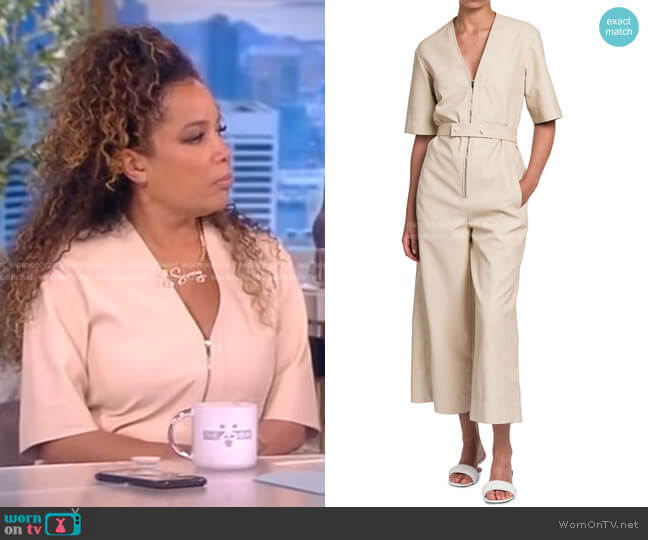 Stella McCartney Wide-Leg V-Neck Jumpsuit worn by Sunny Hostin on The View