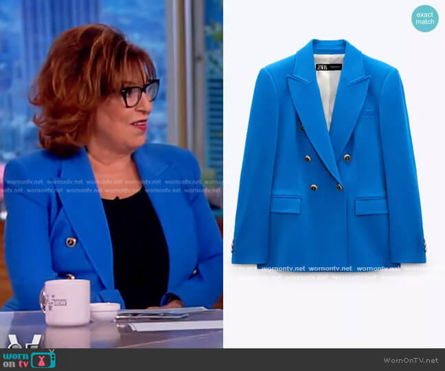 Zara Tailored Double Breasted Blazer worn by Joy Behar on The View