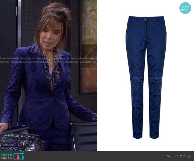 Trousers by Ted Baker Irysj Jacquard worn by Kate Roberts (Lauren Koslow) on Days of our Lives