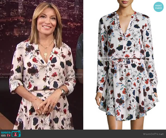 A.L.C. The Way Floral-Print Dress worn by Kit Hoover on Access Hollywood