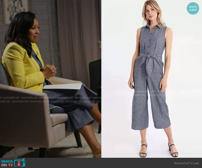Topshop Milly Double Breasted Suit Jacket worn by Sheinelle Jones on Today