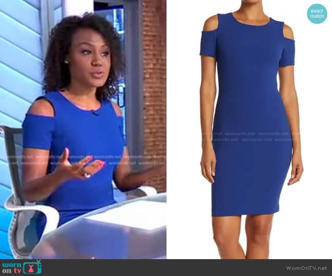 Tommy Hilfiger Cold Shoulder Dress worn by Janai Norman on Good Morning America