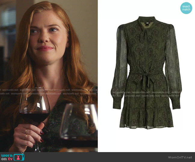 Paige Vittoria Paisley Silk Mini Dress worn by Taylor Kelly (Megan West) on 9-1-1