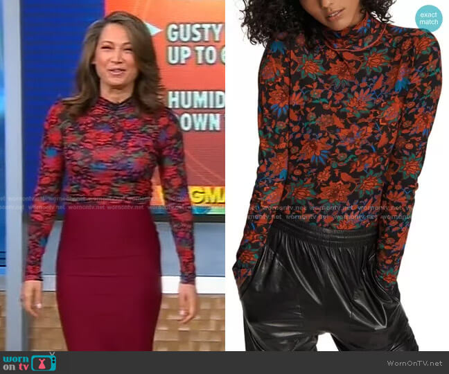 Rag & Bone Wallpaper Shaw Turtleneck worn by Ginger Zee on Good Morning America