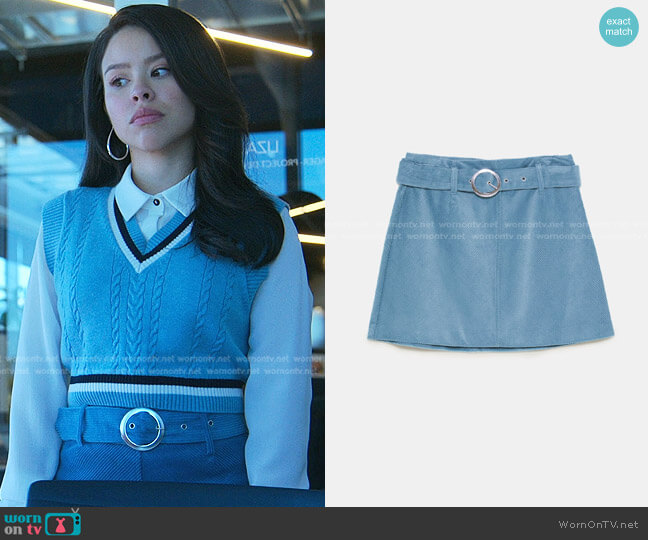 Zara Corduroy Mini Skirt worn by Mariana Foster (Cierra Ramirez) on Good Trouble