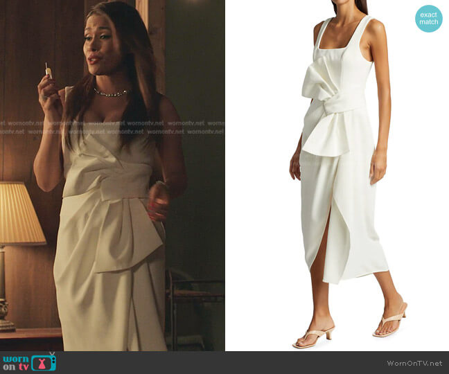 Acler Regent Bow Midi Dress worn by Rita (Daniella Alonso) on Dynasty