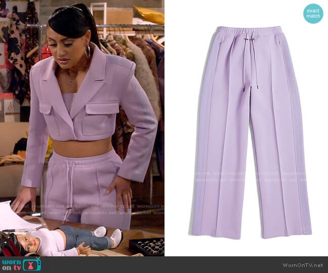 Adidas x Ivy Park 3-Stripes Suit Pants worn by Valentina (Francia Raisa) on How I Met Your Father