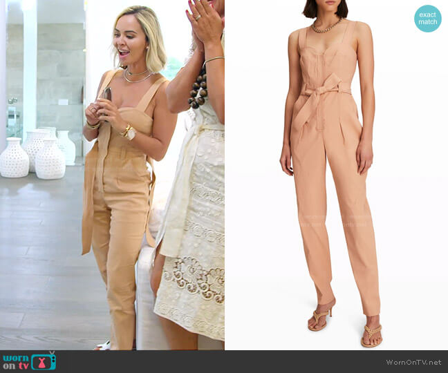A.L.C. Cyprus Linen Jumpsuit worn by Nicole Martin (Nicole Martin) on The Real Housewives of Miami