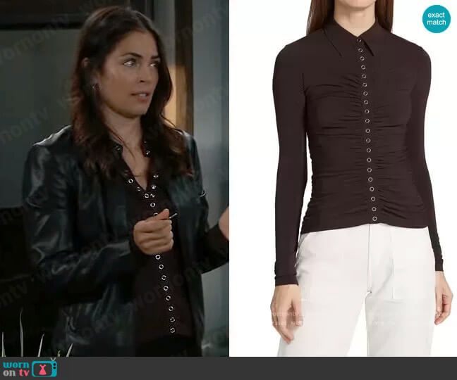 A.L.C. Larsen Top worn by Britt Westbourne (Kelly Thiebaud) on General Hospital