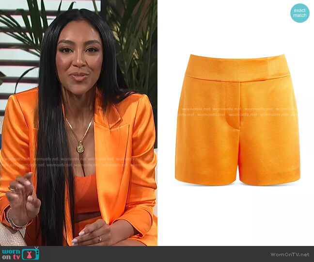 Alice + Olivia Mara Crossover Waist Shorts