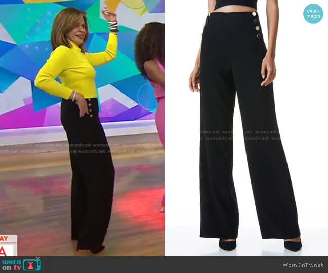 Alice + Olivia Ray Button Front Pant worn by Hoda Kotb on Today