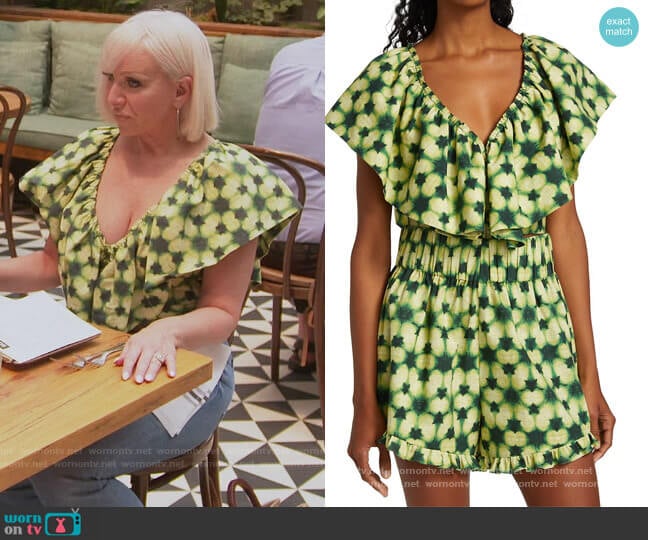 Amur Tie-Dyed Crop Top worn by Margaret Josephs on The Real Housewives of New Jersey