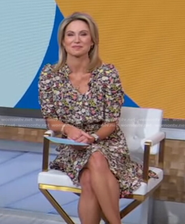 Amy’s floral print mini dress on Good Morning America