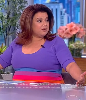 Ana’s rainbow stripe dress on The View