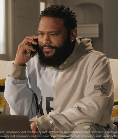 Andre’s colorblock hoodie on Black-ish