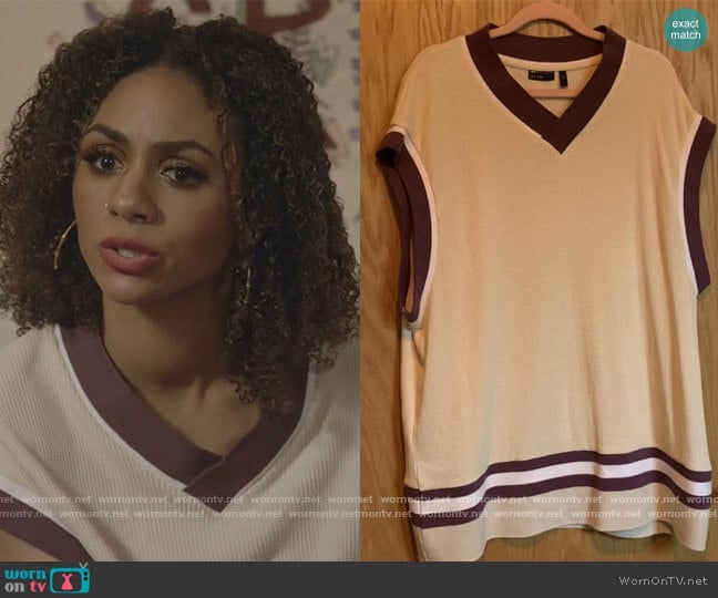 ASOS Oversized Knitted Vest worn by Patience (Chelsea Tavares) on All American