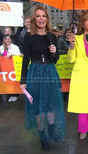 Savannah’s blue tulle skirt on Today