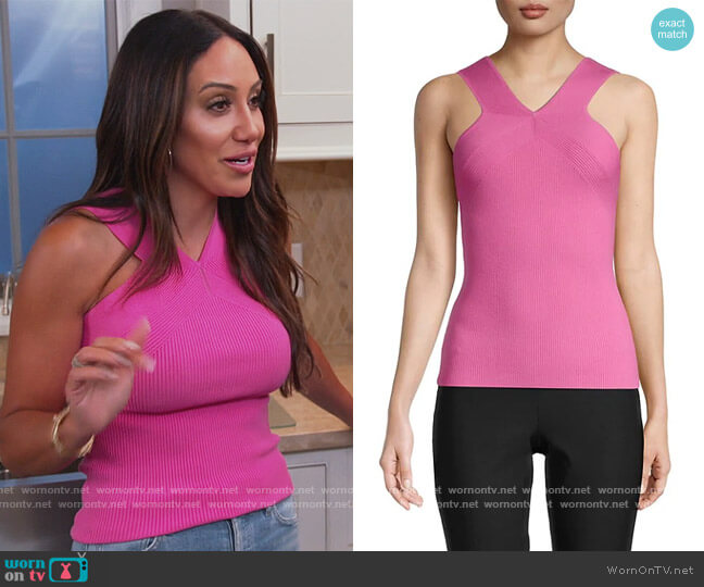 Bailey 44 Esme Sleeveless Rib-Knit Top worn by Melissa Gorga on The Real Housewives of New Jersey