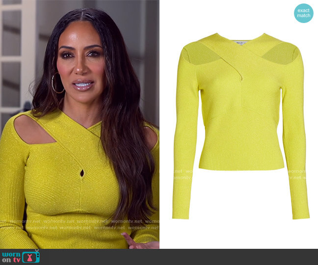Bailey 44 Hazel Metallic Sweater worn by Melissa Gorga on The Real Housewives of New Jersey