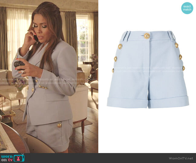 Balmain Double-Button Fastening Tailored Shorts worn by Rita (Daniella Alonso) on Dynasty