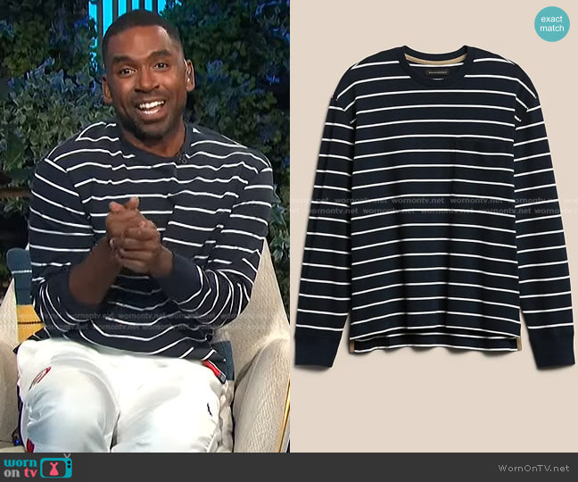 Banana Republic Heavyweight Cotton T-Shirt worn by Justin Sylvester on E! News