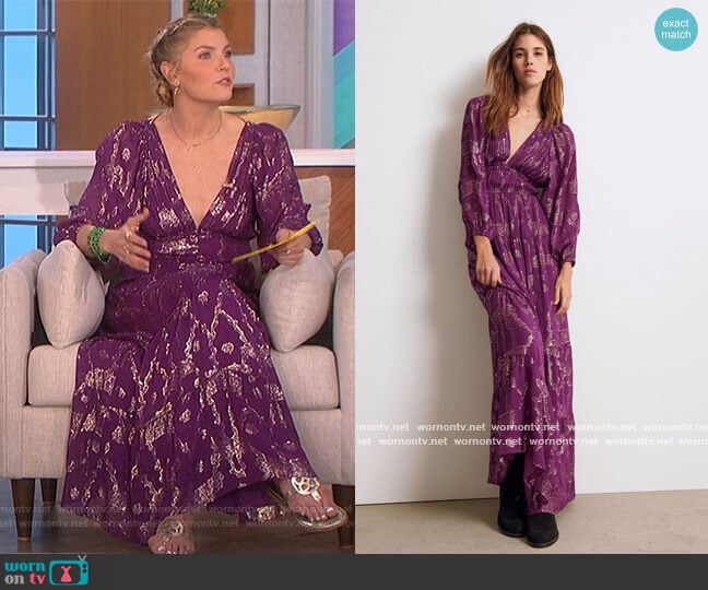 Ba&sh Dina Maxi Dress worn by Amanda Kloots on The Talk