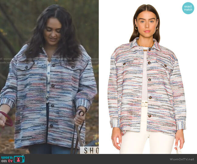 BCBGeneration Tweed Long Jacket worn by Annabelle (Mary-Charles Jones) on Naomi