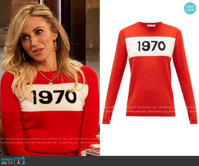 Bella Freud 1970-intarsia wool sweater